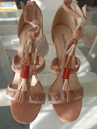 Sandalias étnicas pedrería, 41