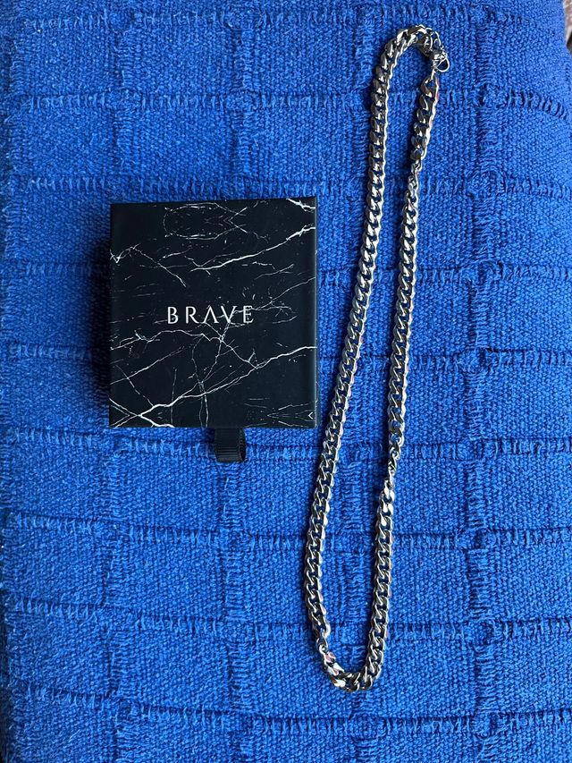 collar hombre brave cubana acero inox