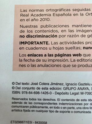 Libro Matemáticas 2ºESO Anaya