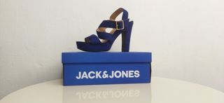 Zapatos de tacón azules 38 + bolso sobre 