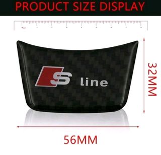 1 pegatina logotipo Sline para volante Audi.