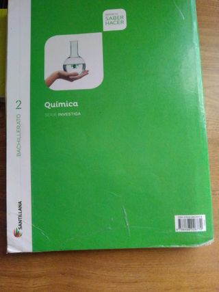 Dos libros 2 bachillerato, química y biología