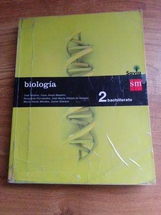 Dos libros 2 bachillerato, química y biología