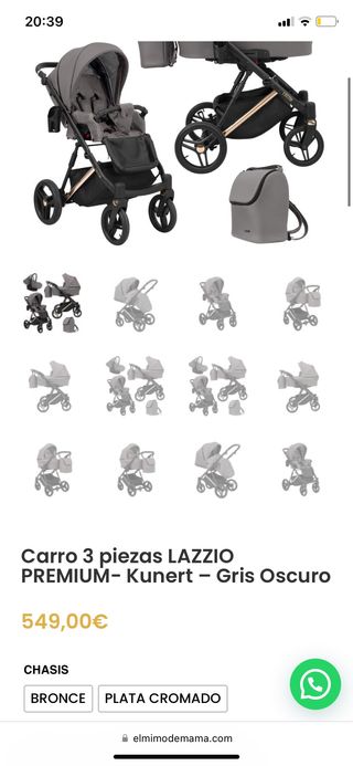 Carro bebe 3 piezas LAZZIO KURNER
