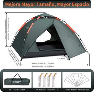 #60 NUEVO!! Tienda de Campaña, 3 Personas