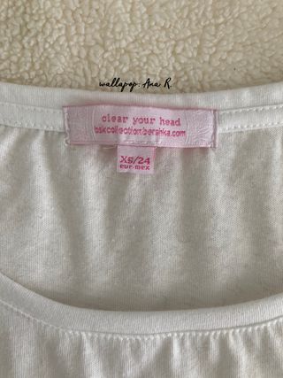 Crop top camiseta blanca Bershka talla XS