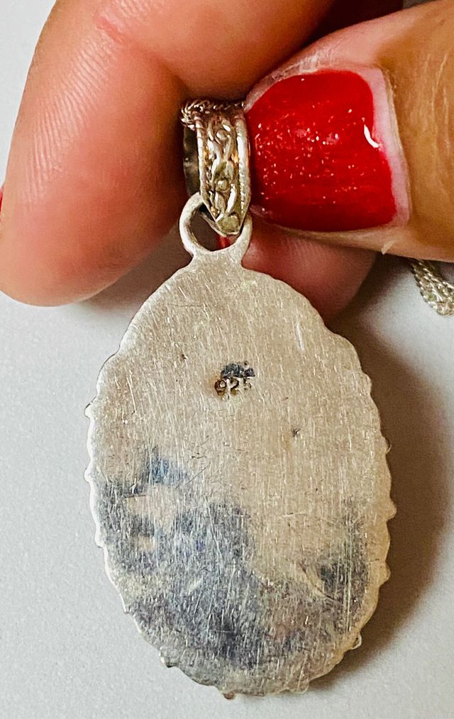 Colgante de Jade Nefrita + cadena plata de ley 925