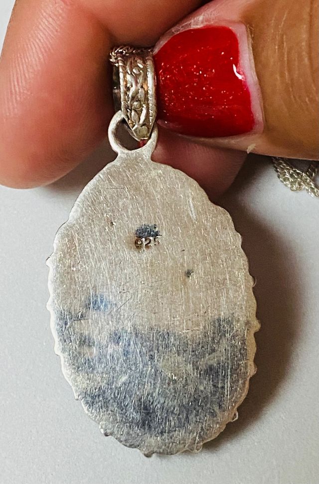 Colgante de Jade Nefrita + cadena plata de ley 925