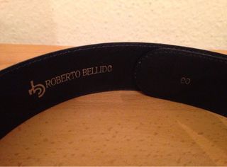 ROBERTO BELLIDO - cinturón piel negro