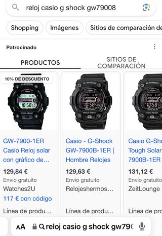Reloj G-Shock solar