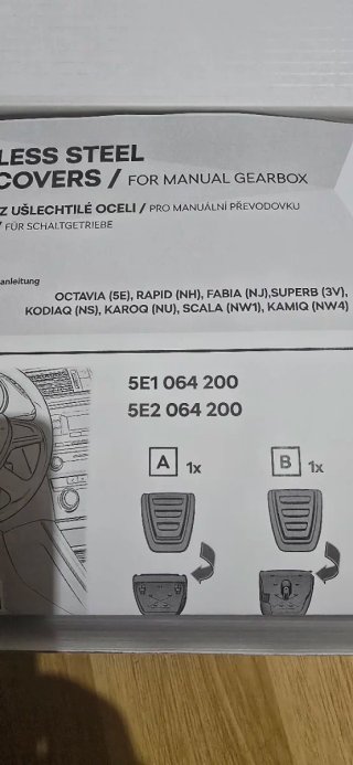 PEDALES CROMADOS SKODA