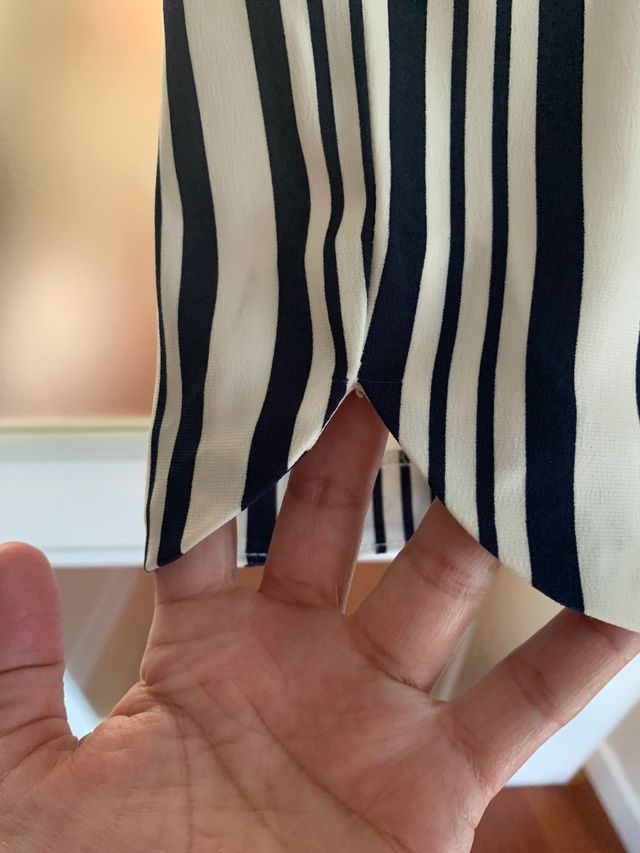 Pantalón rayas. Zara. Talla XS