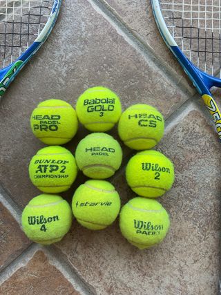 2 raquetas marca Artengo + 9 pelotas de tenis