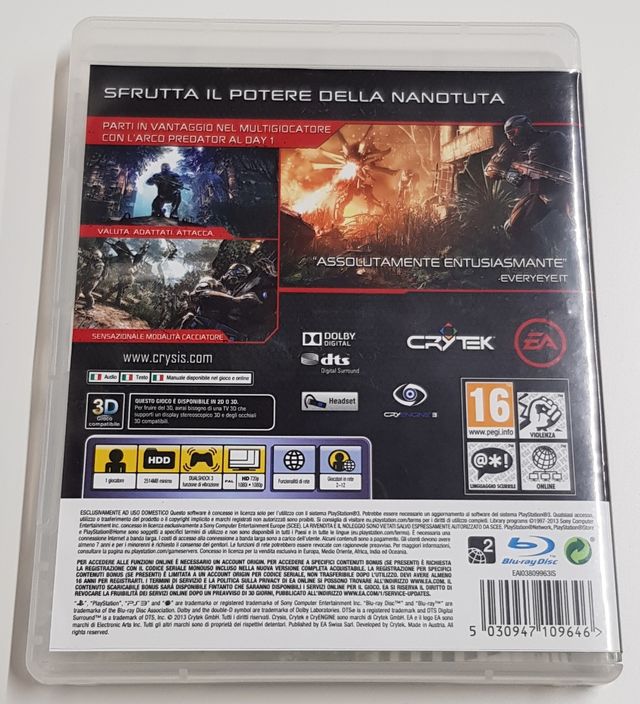 Gioco PS3 PlayStation 3 Crysis 3 Hunter Edition