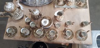 antico servizio vintage da caffè