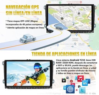 AWESAFE Android 12.0 2GB+32GB Radio Coche con Pant