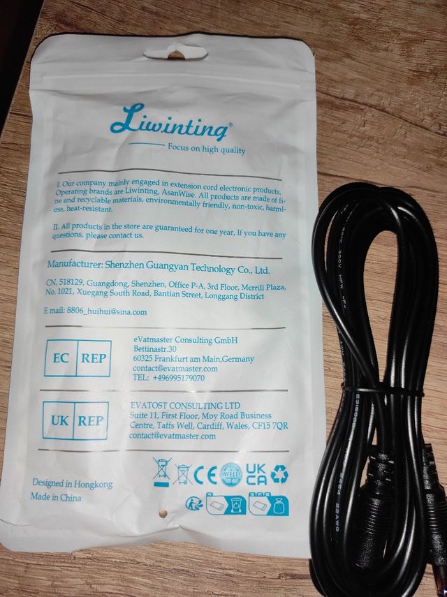 Extensão do cabo da antena