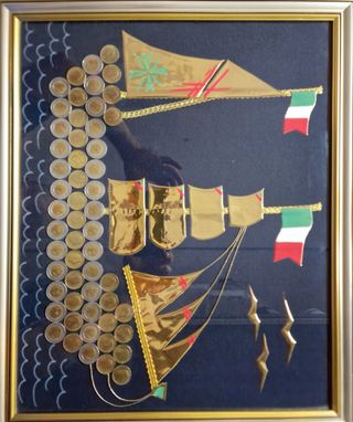 Quadro fatto con monete antiche