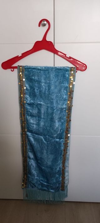 FULAR DE TERCIOPELO Y PAILLETTE