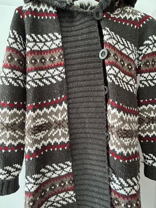 Chaqueta punto y pelo con capucha mujer,pull&bear