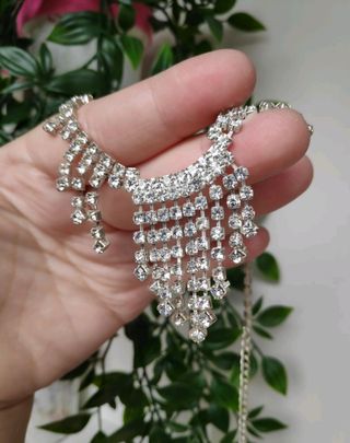 Conjunto collar y pulsera de brillantes