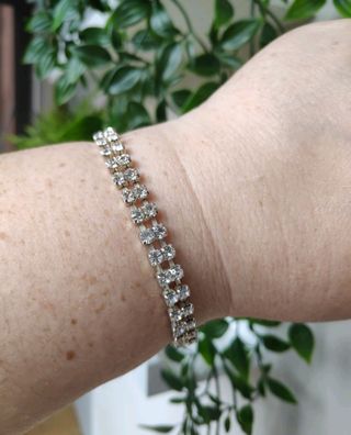 Conjunto collar y pulsera de brillantes