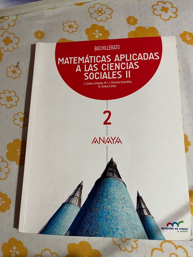 Libro 2 bachiller de Matemáticas
