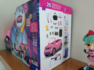 Playset Barbie con microfono + SUV rosa con access