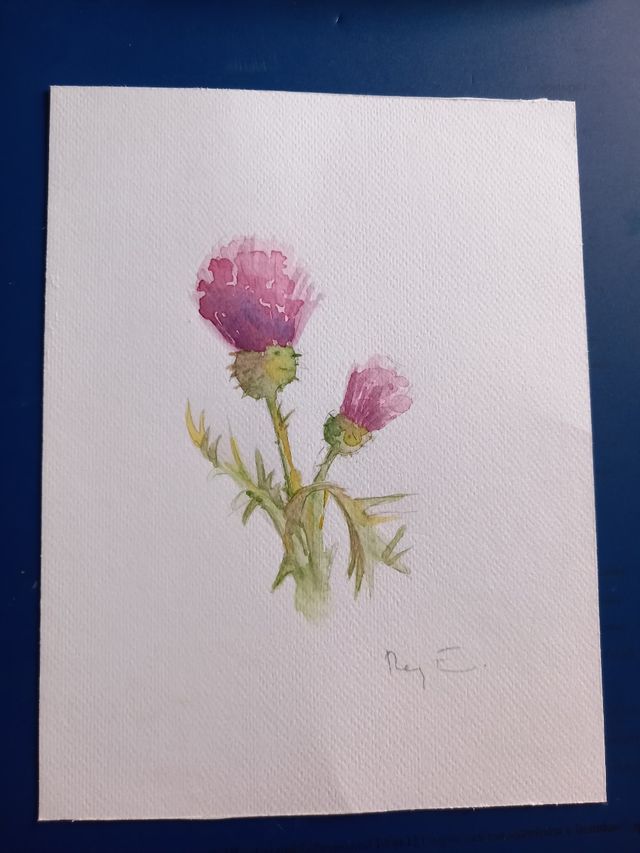 Acuarela de flor. arte. cuadro