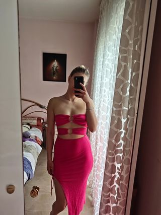 Vestido vintage pieza única crop top mujer falda 