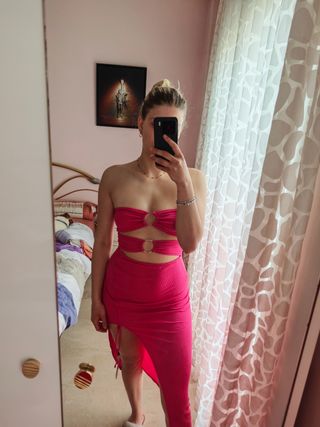 Vestido vintage pieza única crop top mujer falda 