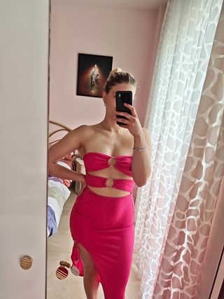 Vestido vintage pieza única crop top mujer falda 