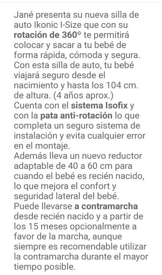 silla  de coche para bebes  ikonic de jane