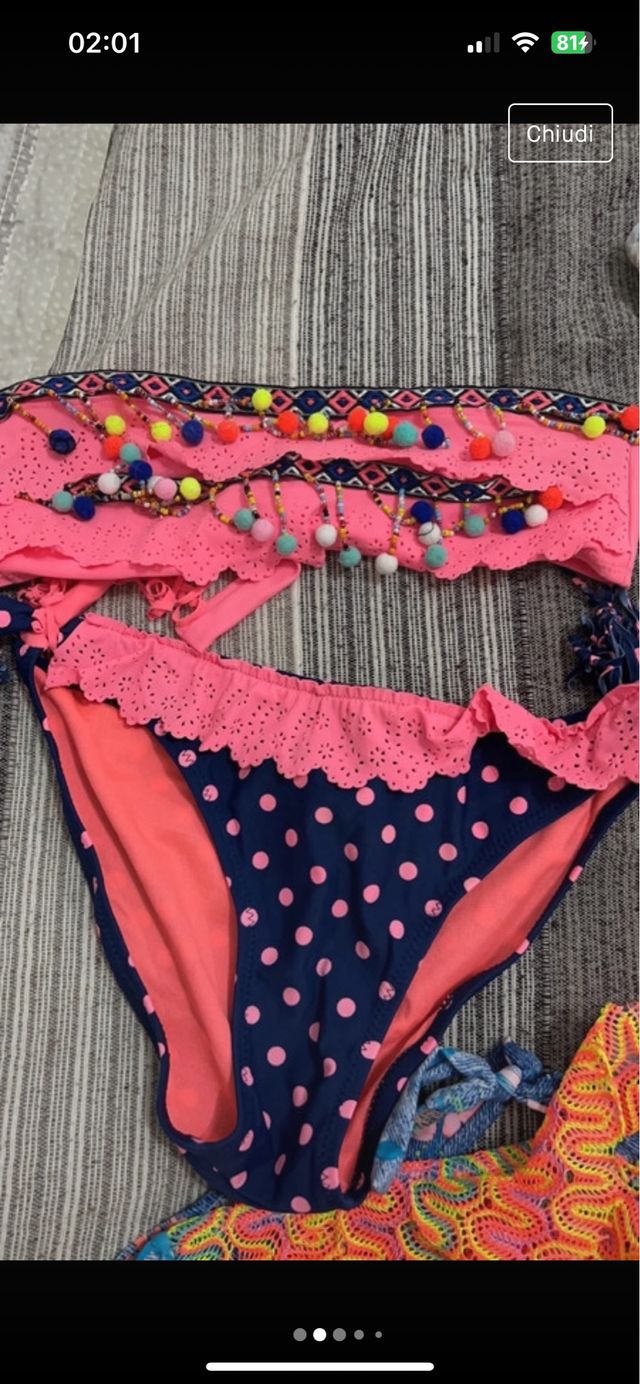 Costume 2 pezzi bambina 10/12 anni stock