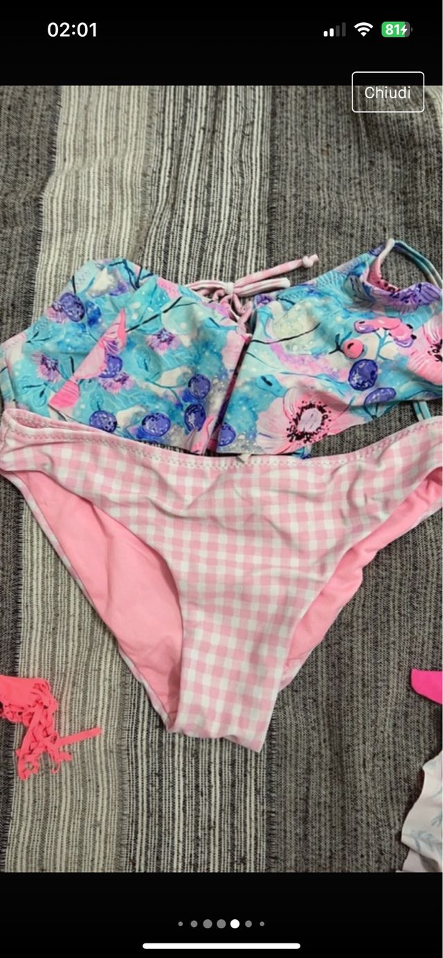 Costume 2 pezzi bambina 10/12 anni stock