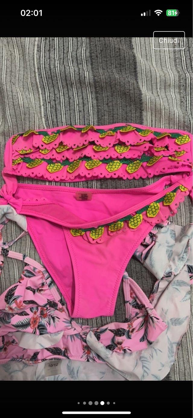 Costume 2 pezzi bambina 10/12 anni stock