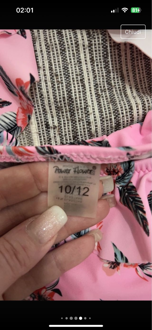 Costume 2 pezzi bambina 10/12 anni stock