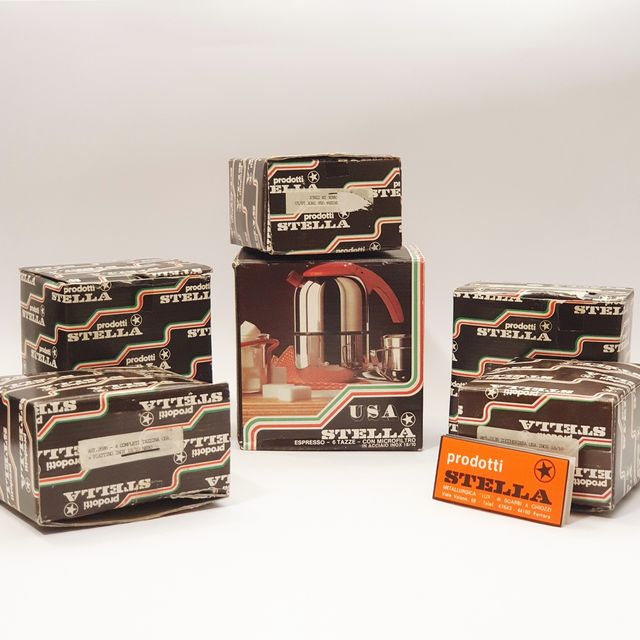 Servizio vintage caffettiera caffè Stella U.S.A.