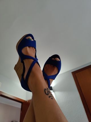 Tacon cuña stradivarius  ,sndalos ,zapatos  tacon