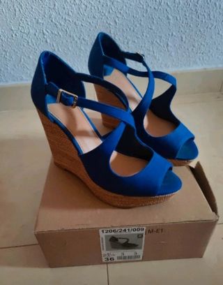 Tacon cuña stradivarius  ,sndalos ,zapatos  tacon