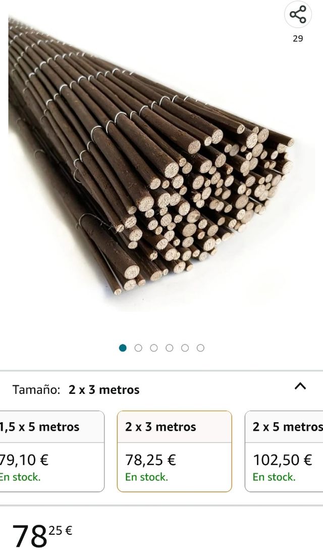 Mimbre natural 2x3 metros 