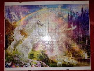 Puzzle de unicornios con marco