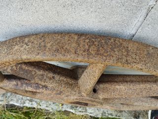Par Ruedas de Hierro Carro Antiguo Robustas 84cm