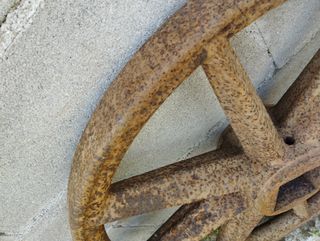 Par Ruedas de Hierro Carro Antiguo Robustas 84cm