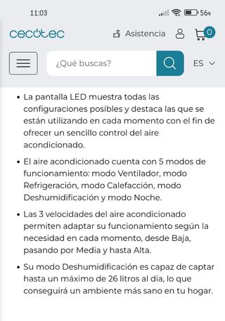Aire acondicionado portatil
