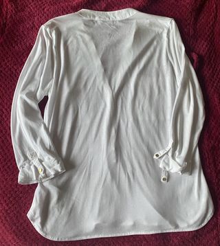 Camiseta manga 3/4 blanca Massimo Dutti