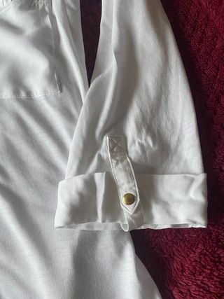 Camiseta manga 3/4 blanca Massimo Dutti