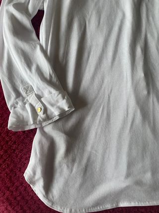 Camiseta manga 3/4 blanca Massimo Dutti