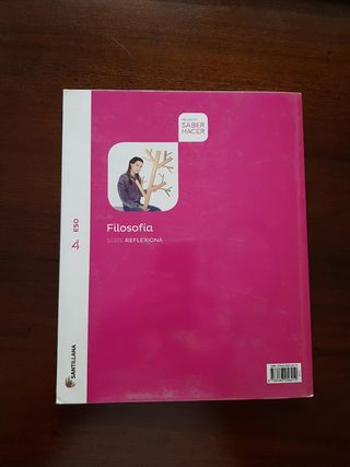 Filosofía 4 ESO.  SANTILLANA. 9788483056219