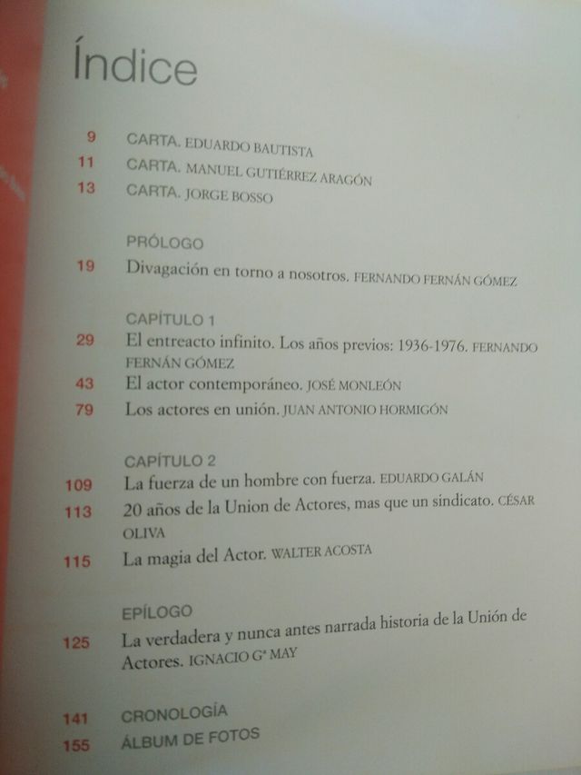 Libro: 20 años de la Unión de Actores